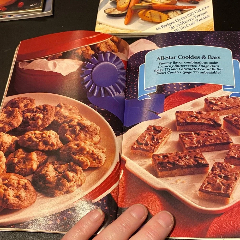 Betty Crocker vintage Cookbook Collection - Red, Blue, and White Covers